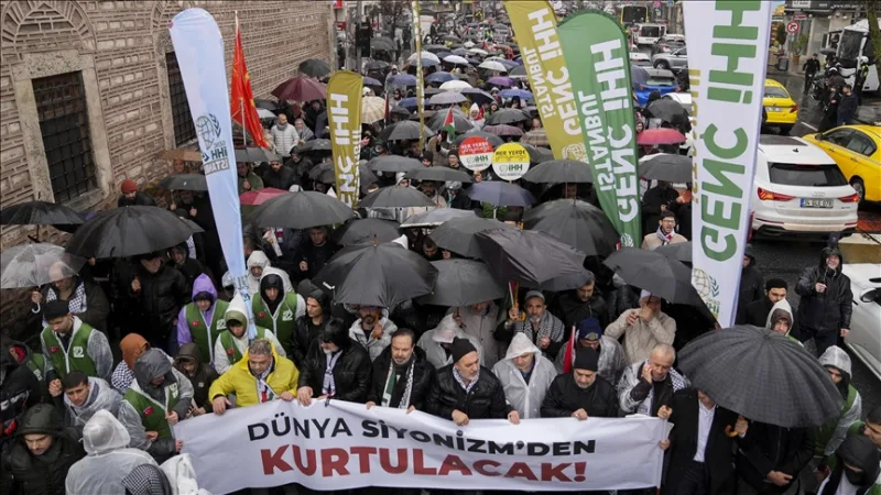 Isztambulban tüntetést tartottak Izrael és az Egyesült Államok ellen